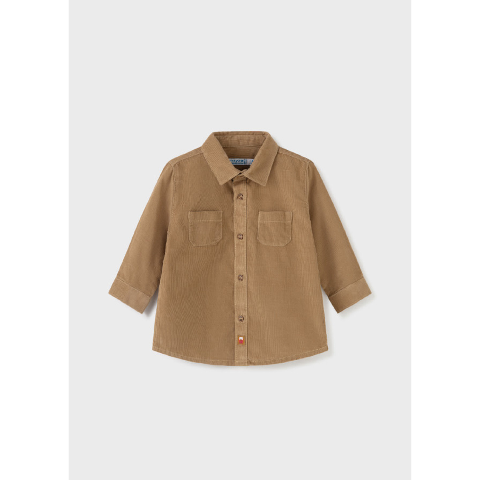Mayoral L/S Mirco-cord Shirt, Cinnamon