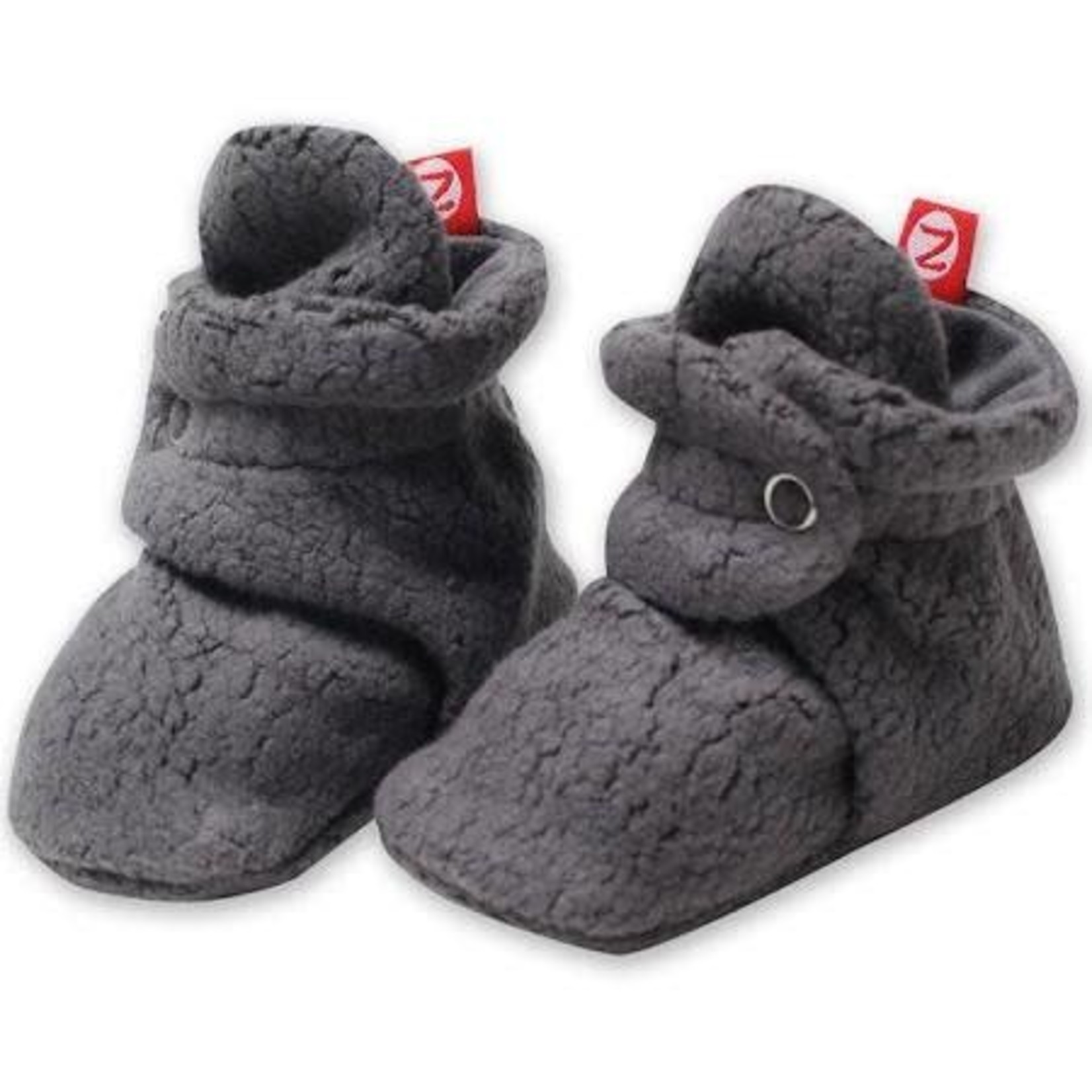 Zutano Cozie Fleece Bootie - Dark Gray