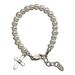 Cherished Moments Lacey - M (1-5y)  Bracelet Pearls And Silver Cross