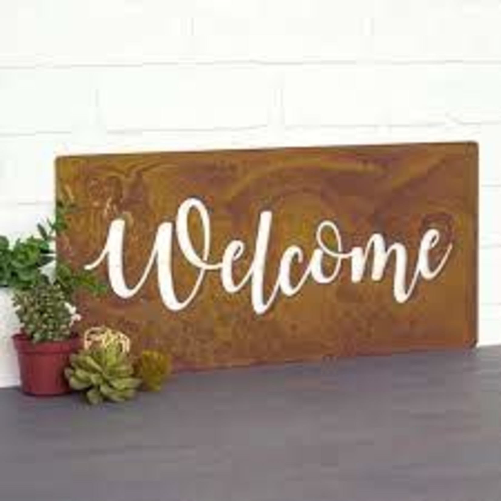 Prairie Dance Welcome Wall Plaque Rust Finish
