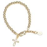 Cherished Moments Lenox - M (1-5y) 14K Bracelet 14k Gold Plated with Cross