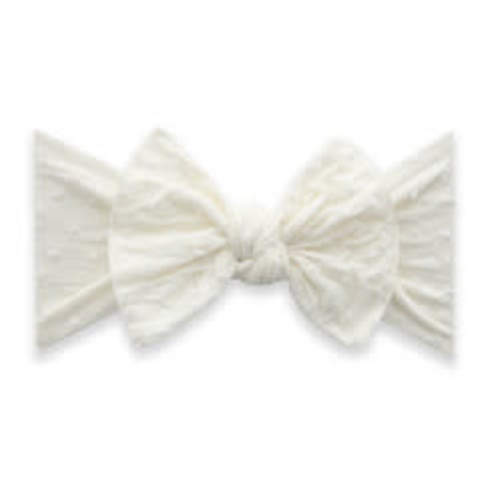 Baby Bling Bows Patterned Shabby Knot - Ivory Dot