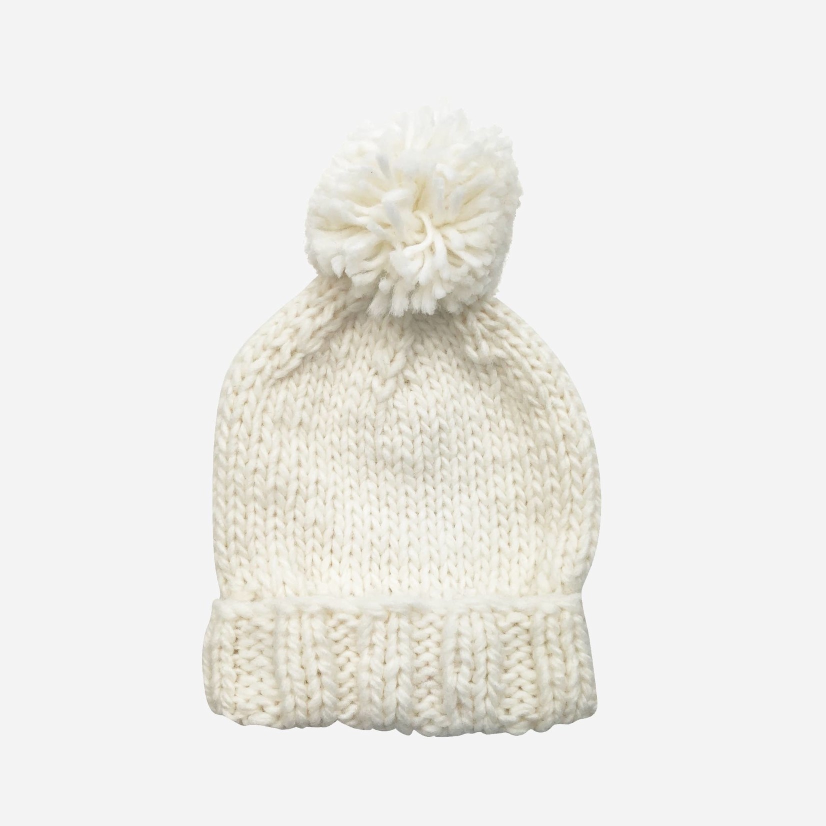 The Blueberry Hill Classic Pom Hat - Cream  XS 3-6M