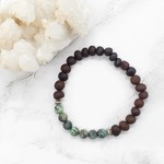 R.B. Amber Jewelry Adults | Baltic Amber Aromatherapy Bracelet Raw African Turquoise Cherry