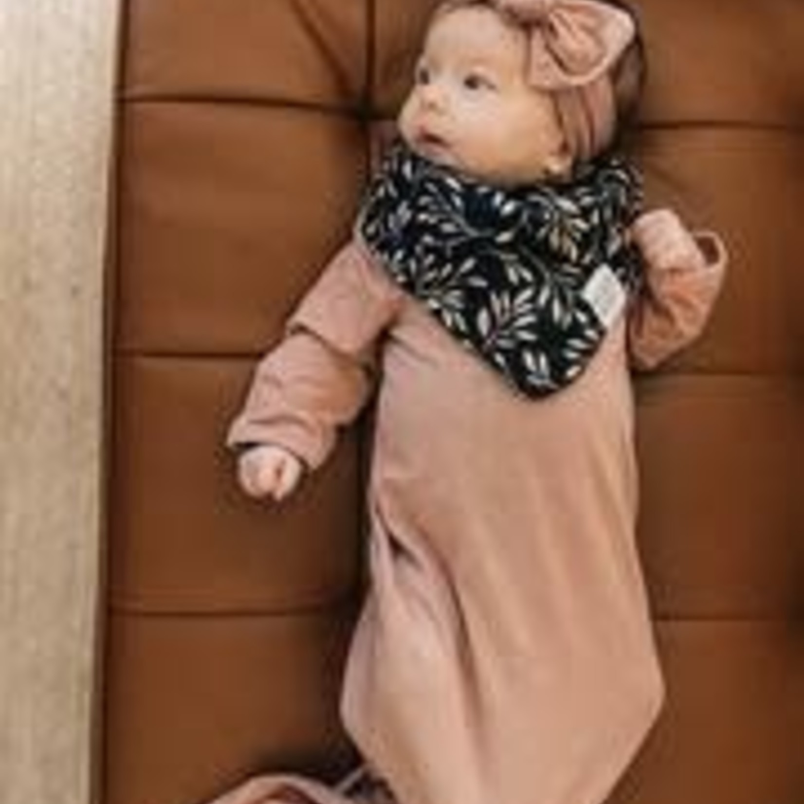 Mebie Baby Knot Gown 0-3M - Dusty Rose
