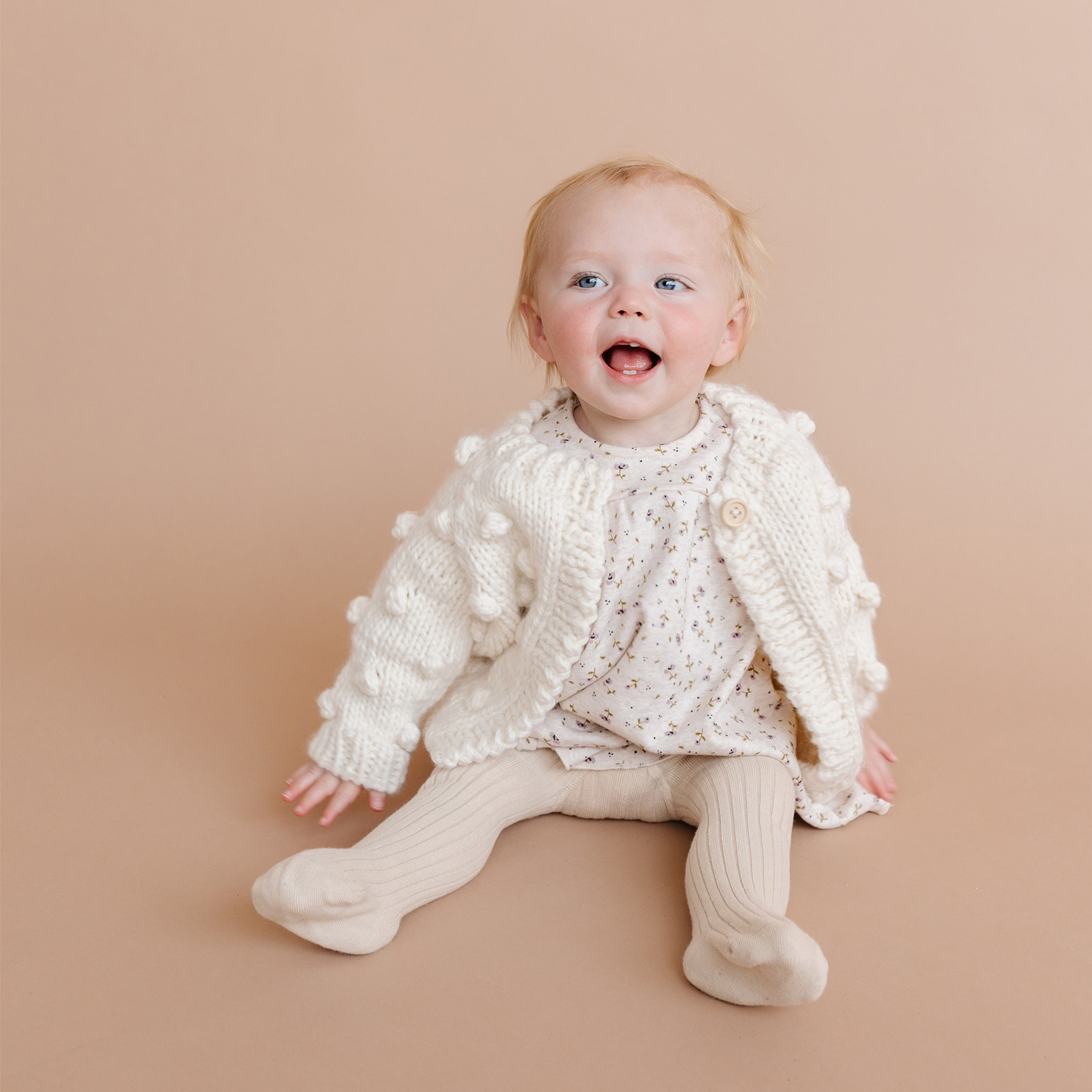 The Blueberry Hill Popcorn Cardigan, Cream