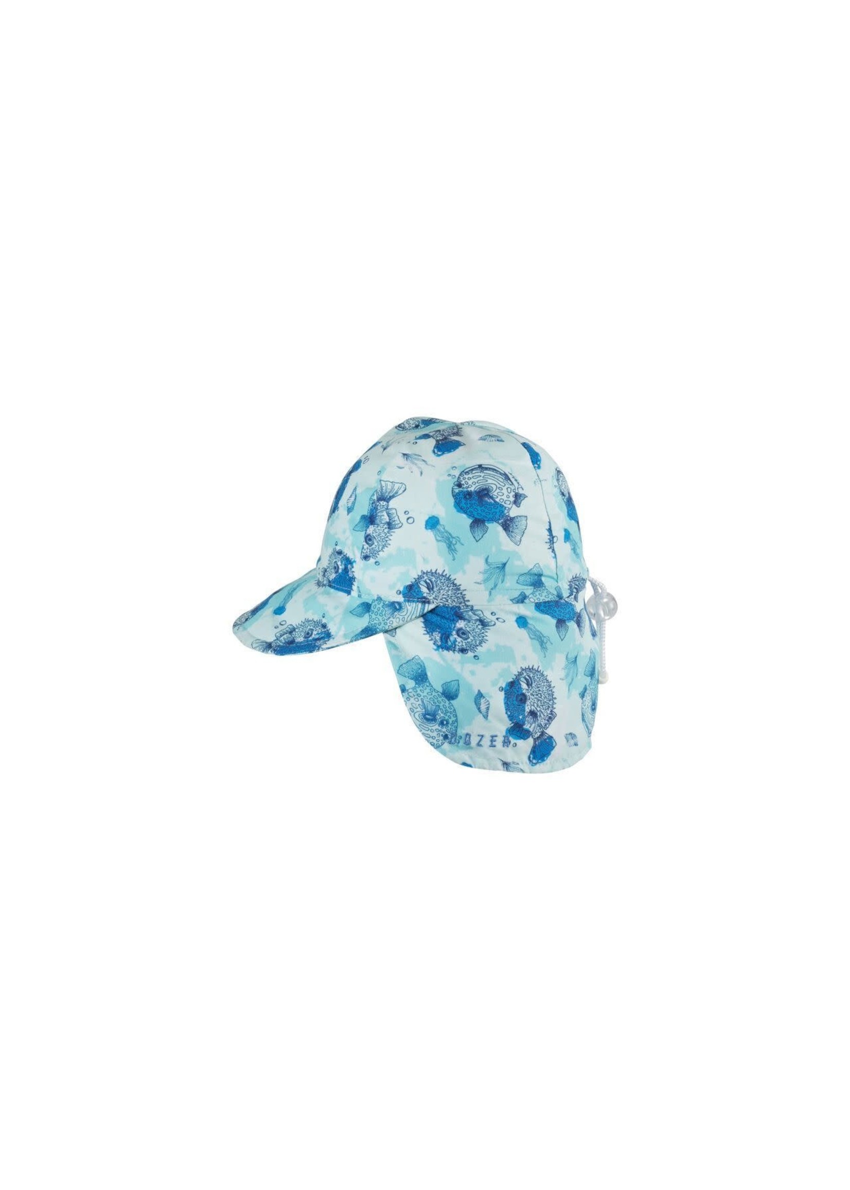 Millymook and Dozer Baby Boys Legionnaire Sun Hat - Pufferfish Blue L (12-24m)