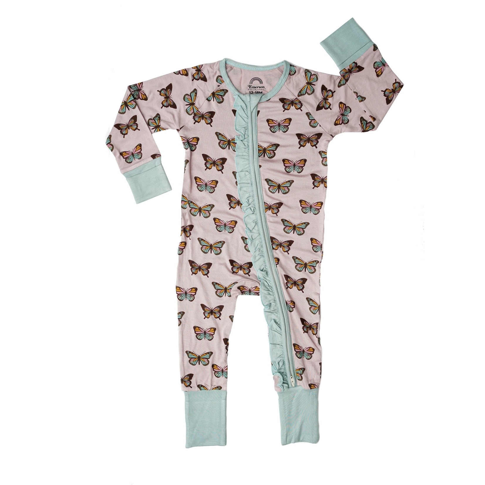 Emerson and Friends Bamboo Baby Convertible Pajamas Flutterby
