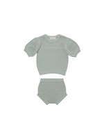 Quincy Mae Pointelle Knit Set | Sky