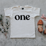 Gladfolk One First Birthday Kids Tee - Cream 18-24M