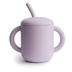 Mushie & Co Silicone Training Cup + Straw, Soft Lilac