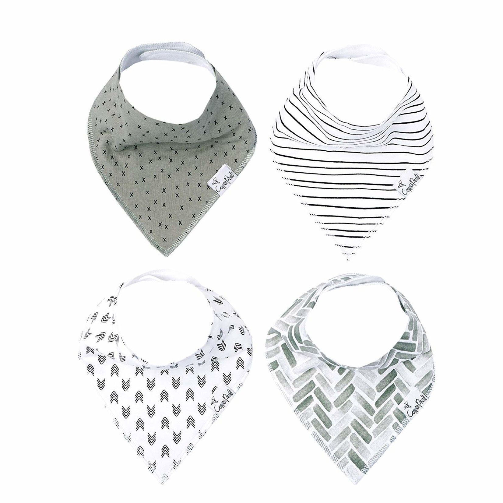 Copper Pearl Baby Bandana Bibs - Alta Set - 4 pack