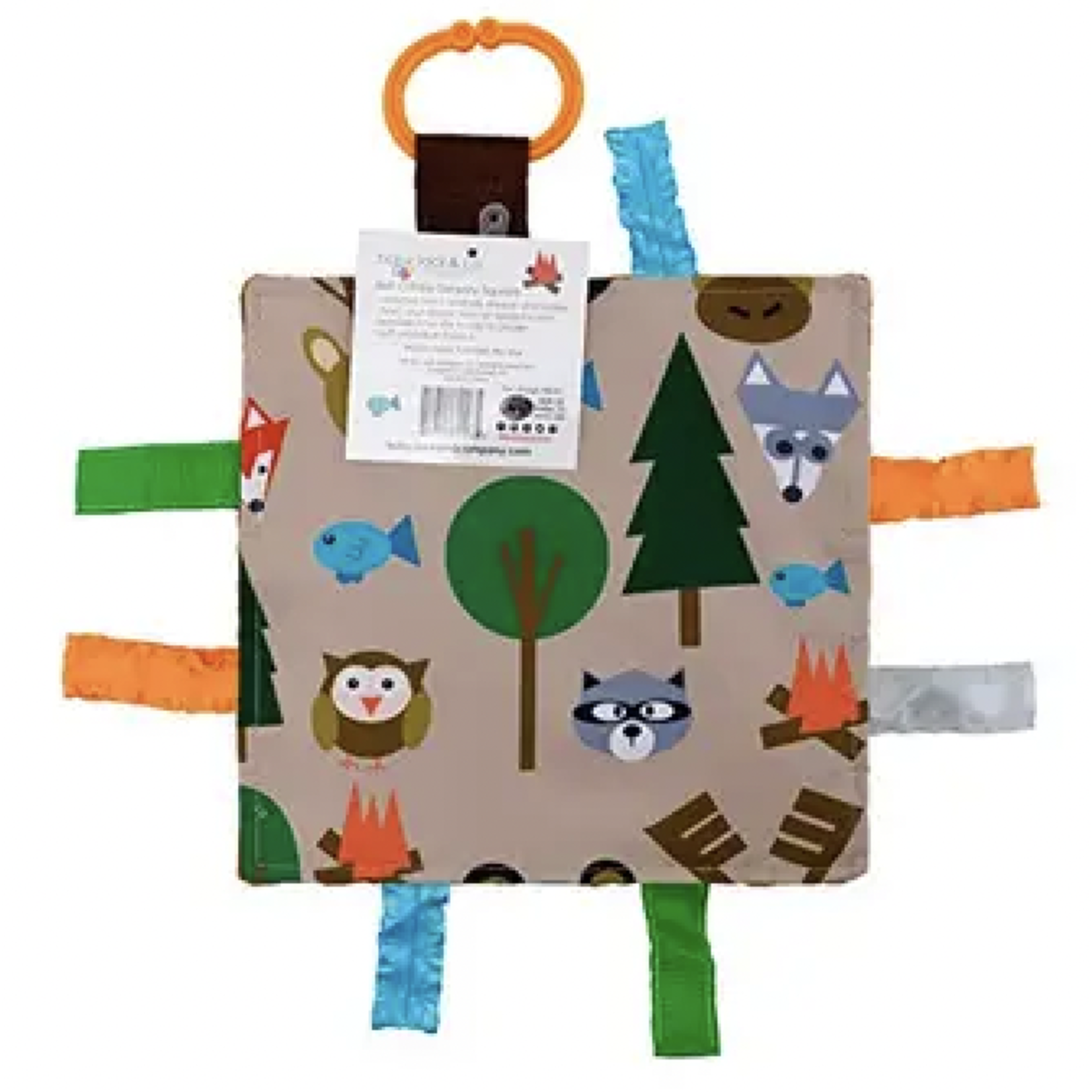 Baby Jack and Co. Forest Woodland Crinkle Tag Square 8x8 Baby Teach @ Home Toy