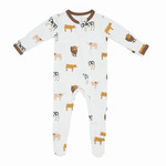 Kyte Baby Zippered Footie in Moo