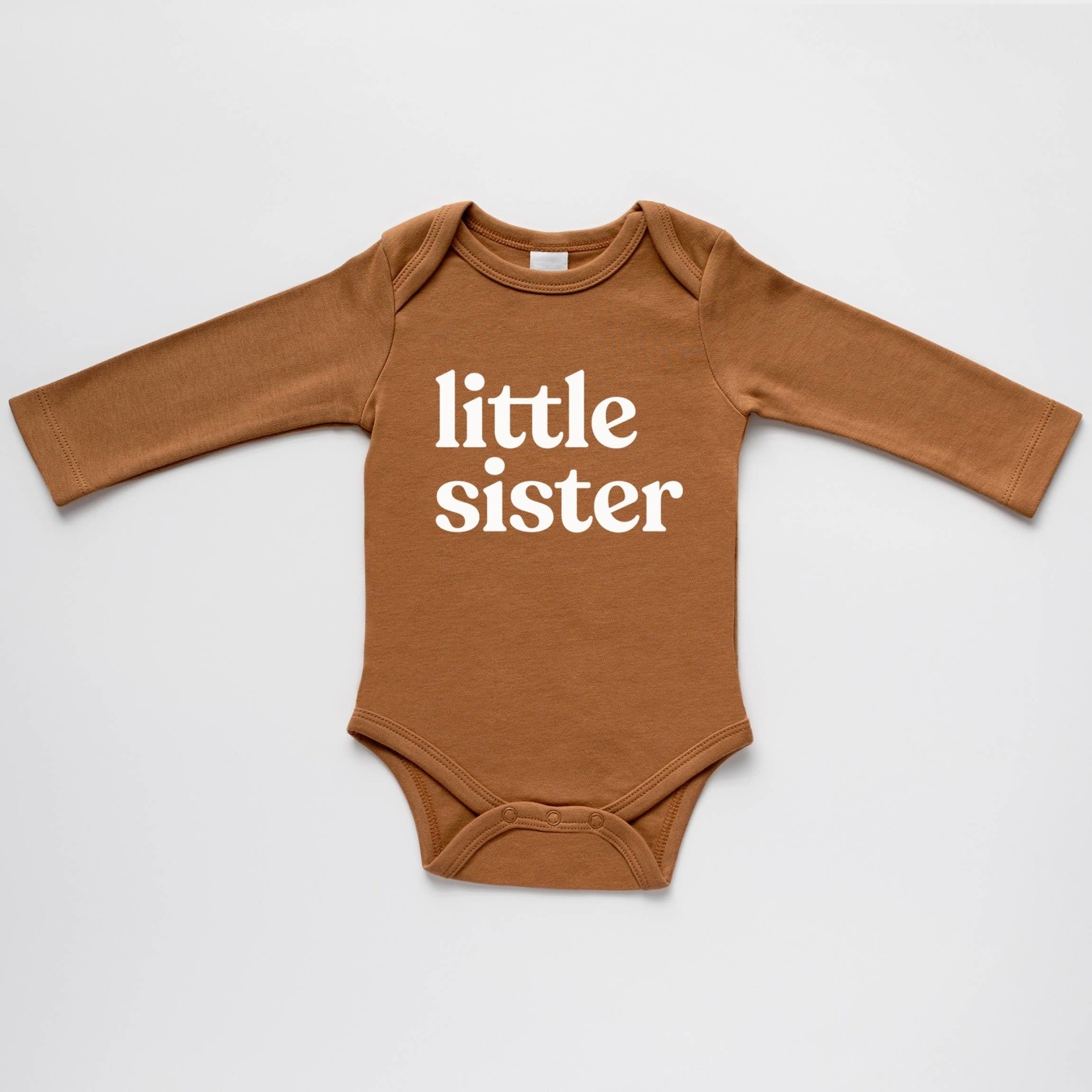 Gladfolk Little Sister Baby Bodysuit LS - Camel