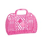 Sun Jellies Retro Basket - Large Berry Pink