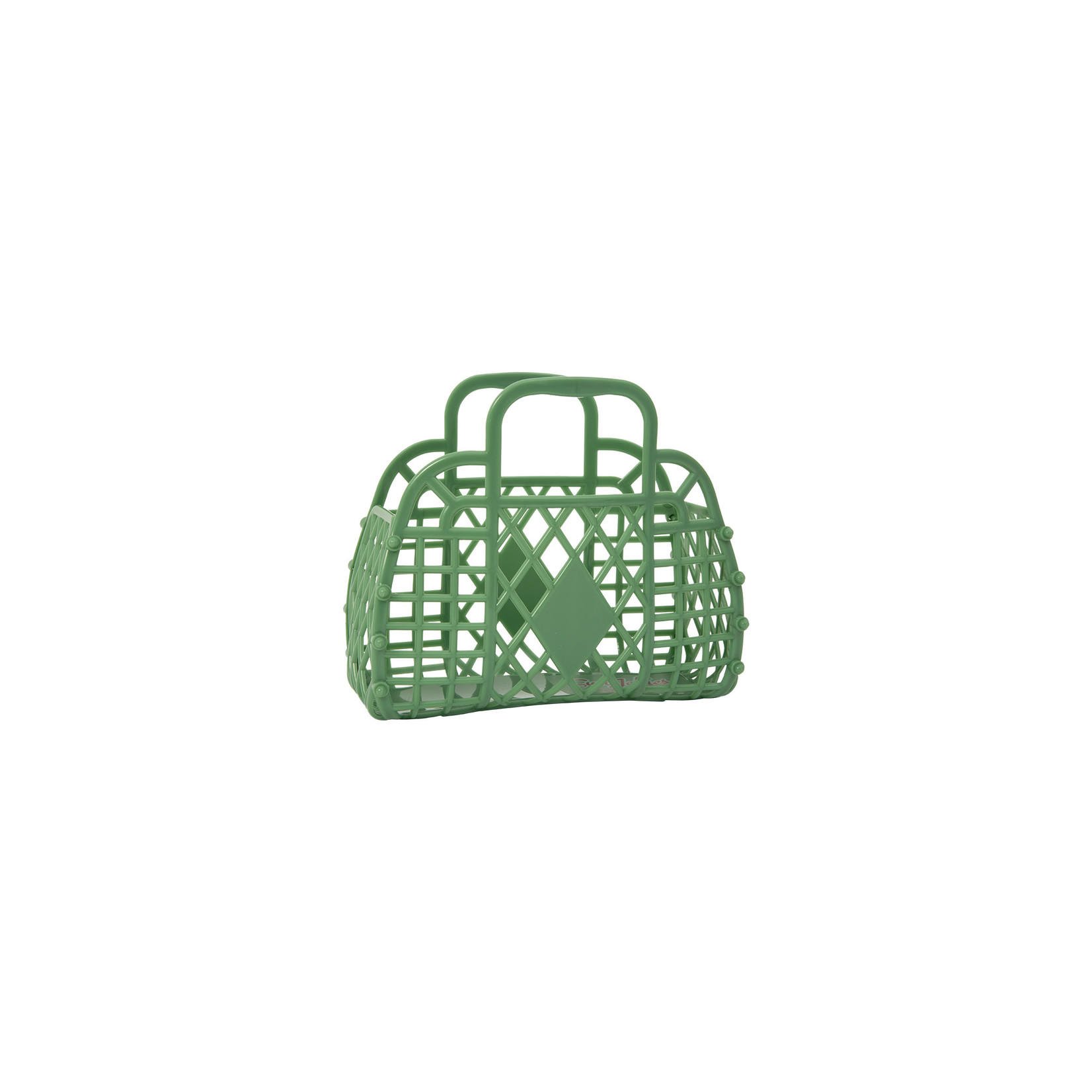Sun Jellies Retro Basket - Mini Olive