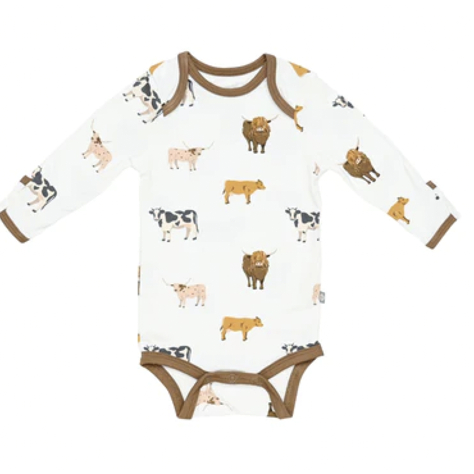 Kyte Baby Long Sleeve Bodysuit in Moo