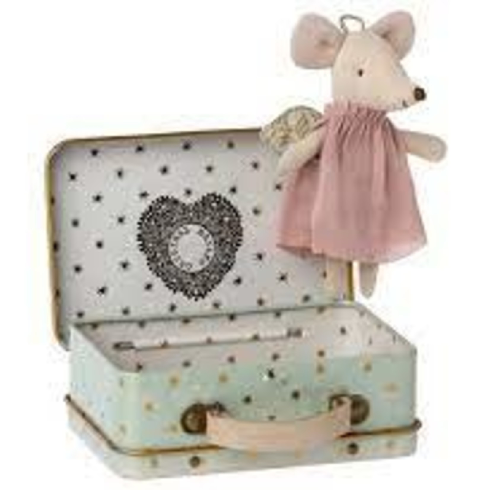 Maileg Angel Mouse in Suitcase (Little Sister)