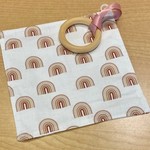 Tiny Treasures Design Rainbow Crinkle Paper with Teething Ring