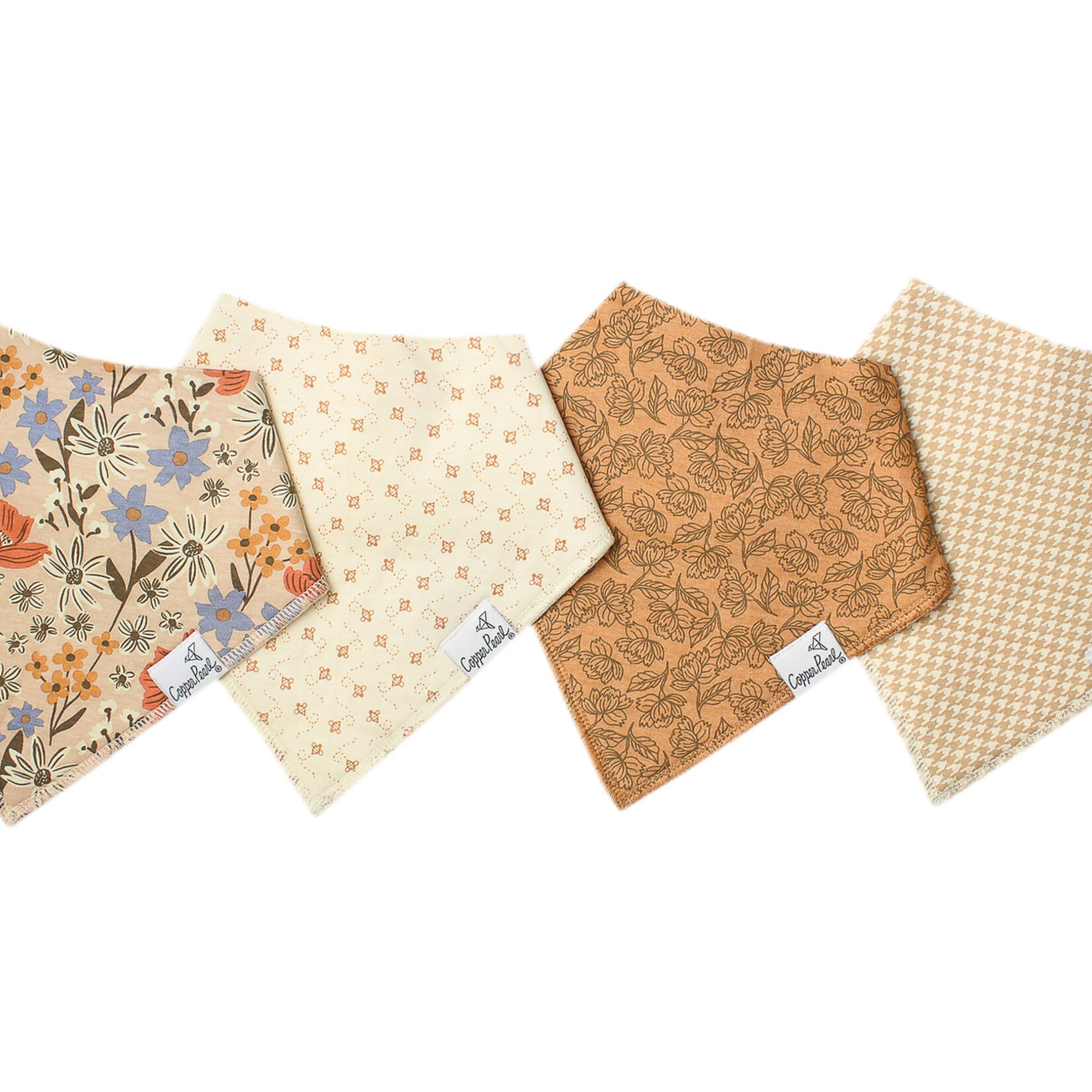 Copper Pearl Baby Bandana Bibs - Eden Set - 4 pack