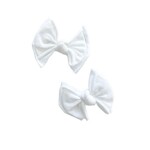 Baby Bling Bows 2PK Baby FAB Clips: White