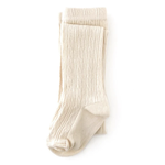 Little Stocking Co. Cable Knit Tights | Vanilla