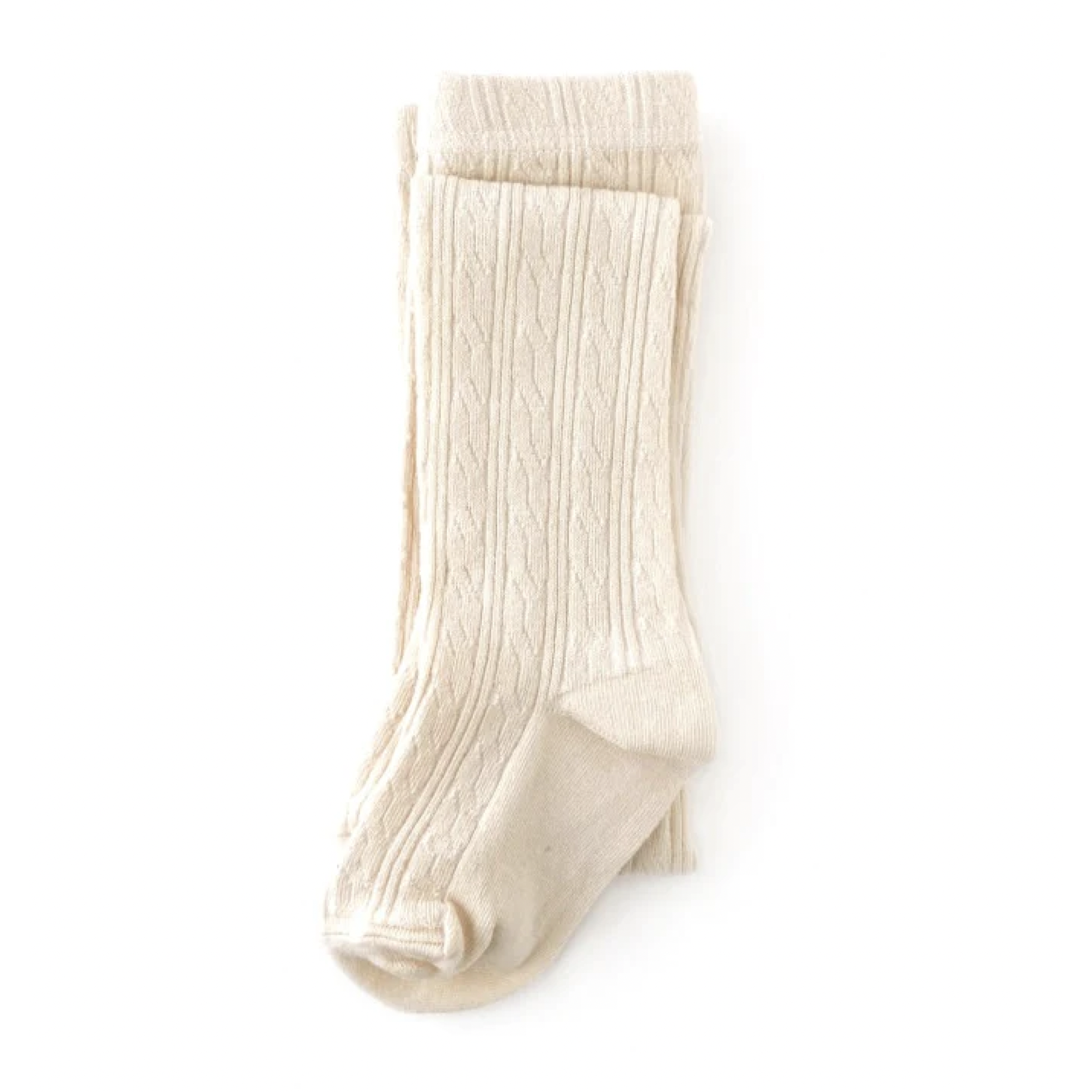 Little Stocking Co. Cable Knit Tights | Vanilla
