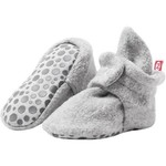 Zutano Cozie Fleece Gripper Bootie - Heather Gray