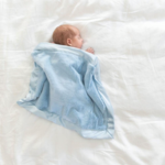 Saranoni Mini Blanket (15'' x 20'') Light Blue Lush Satin Border
