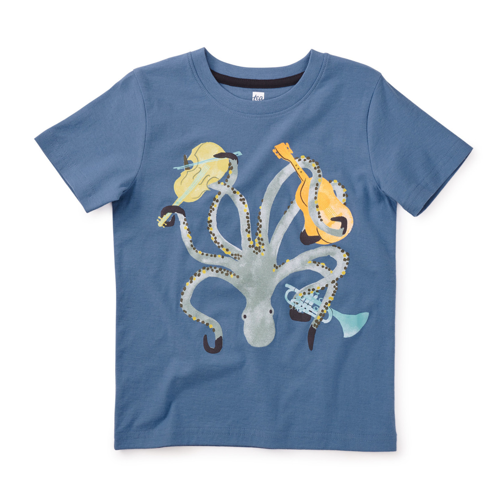 Tea Collection Musical Octopus Graphic Tee - Coronet Blue