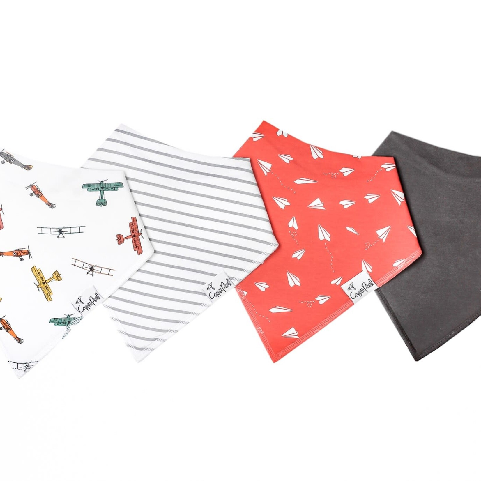 Copper Pearl Baby Bandana Bibs - Ace Set - 4 pack