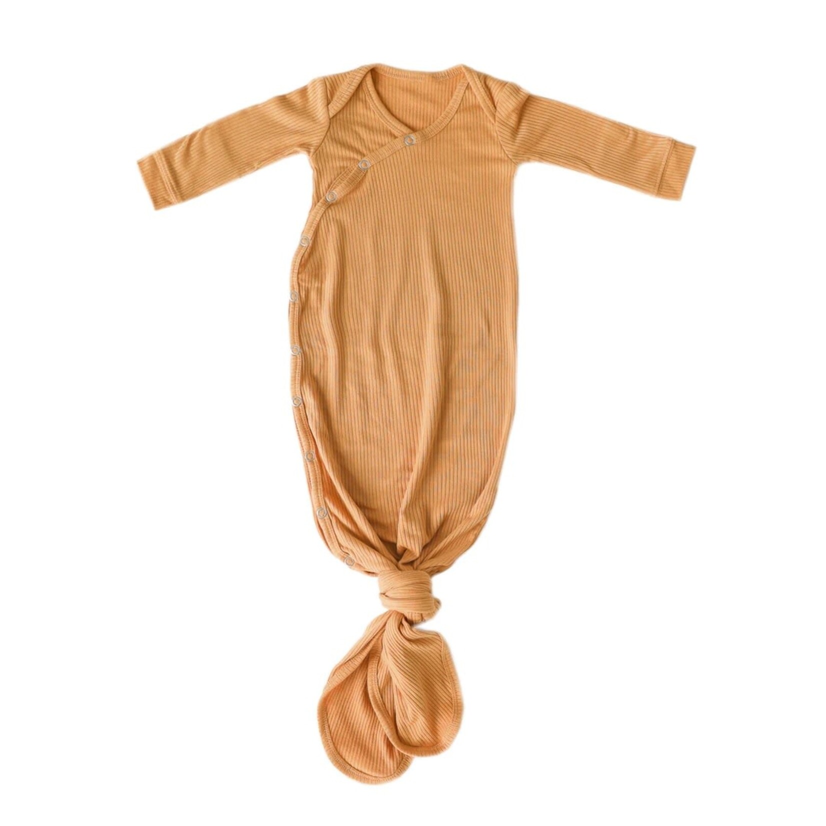 Copper Pearl Knotted Gown Rib Knit Newborn