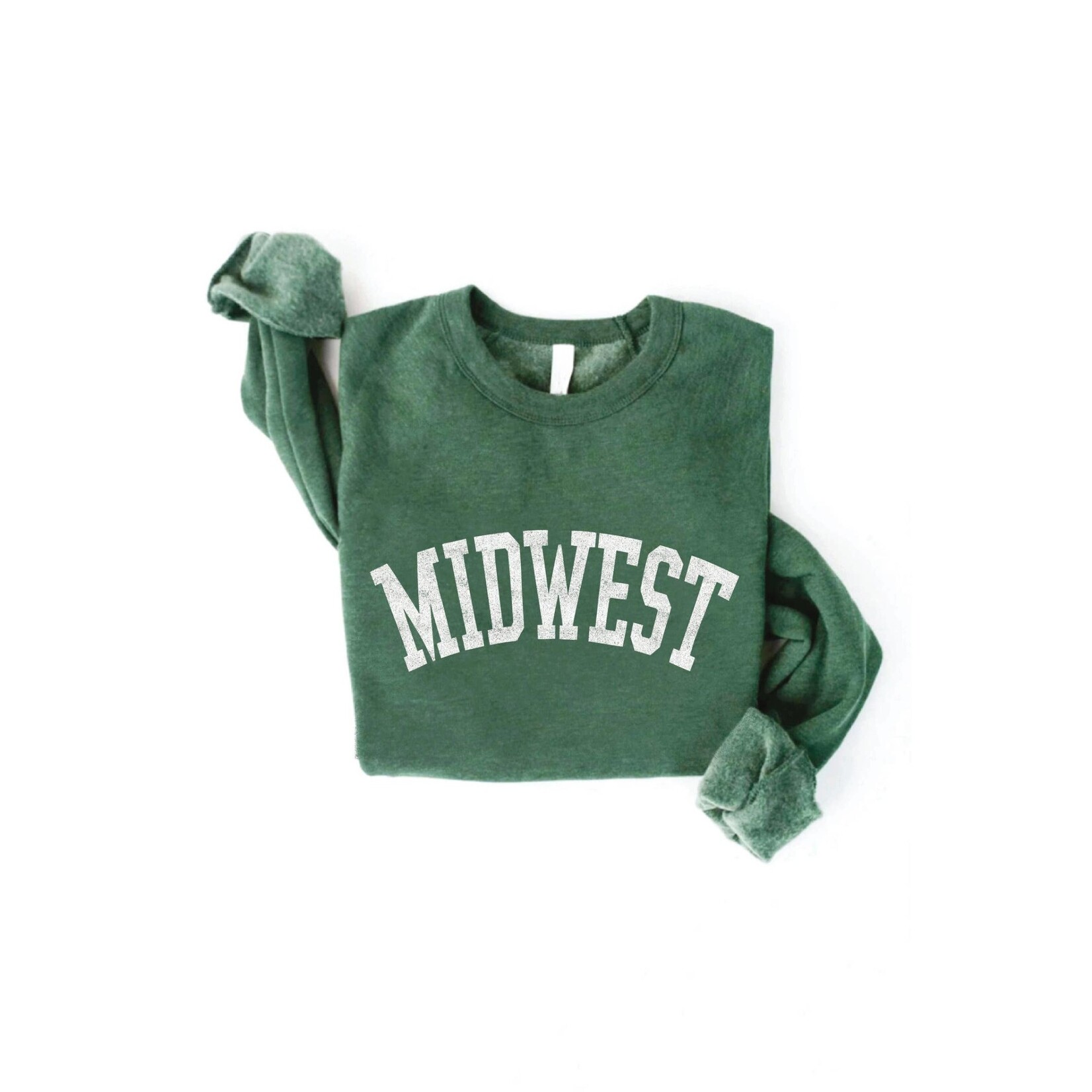 Oat Collective Adult Sweatshirt - Midwest, Heather Forest