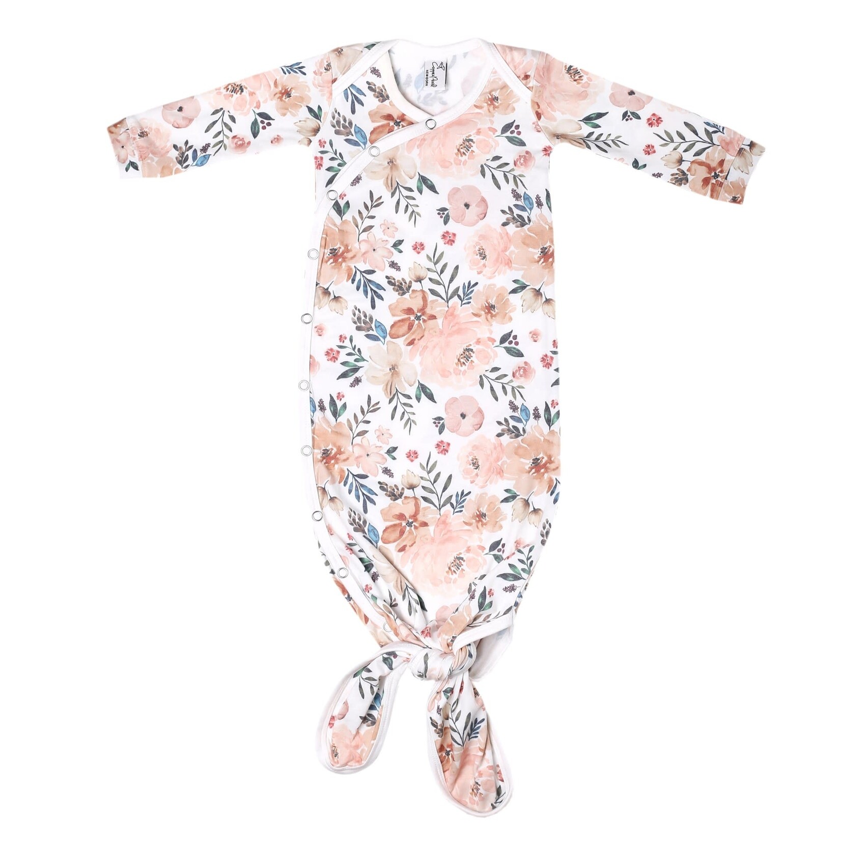 Copper Pearl Newborn Knotted Gown - Autumn