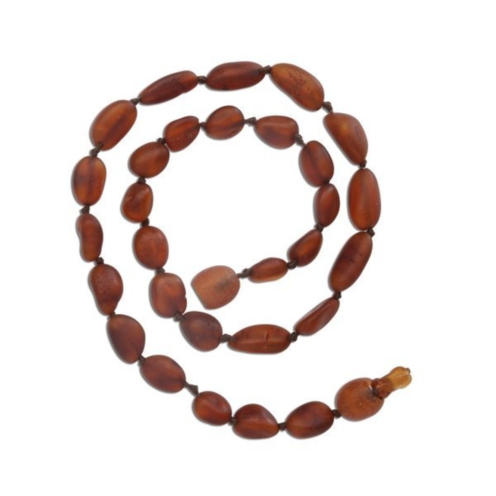 Cherished Moments Amber Necklace | Dark Cognac Raw, Small