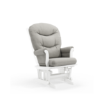 Dutailier Glider Chair White Light Gray  Sleigh