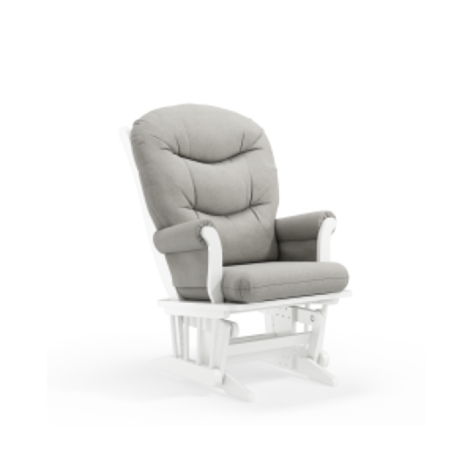 Dutailier Glider Chair White Light Gray  Sleigh