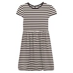 Print Flutter Sleeve Twirl Dress in Jailhouse Rock Stripe