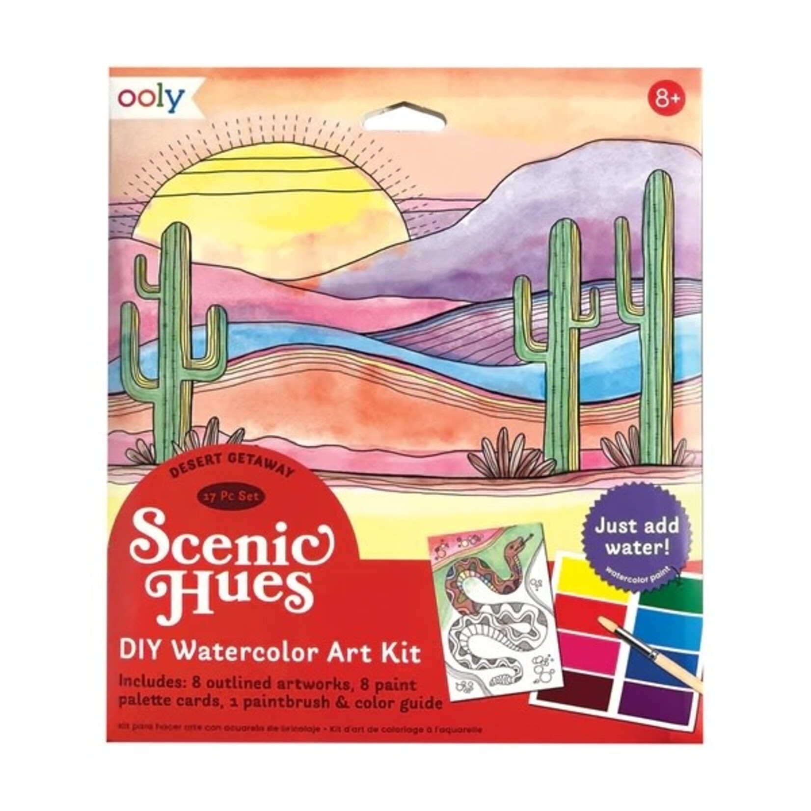 Ooly Scenic Hues DIY Watercolor Art Kit: Desert Getaway