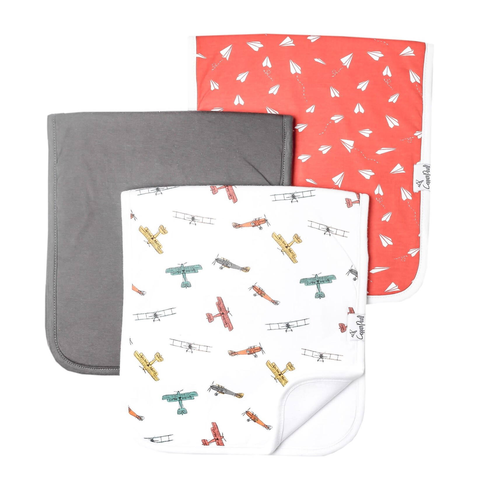 Copper Pearl Premium Burp Cloths - Ace