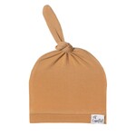 Copper Pearl Newborn Top Knot Hat, Dune