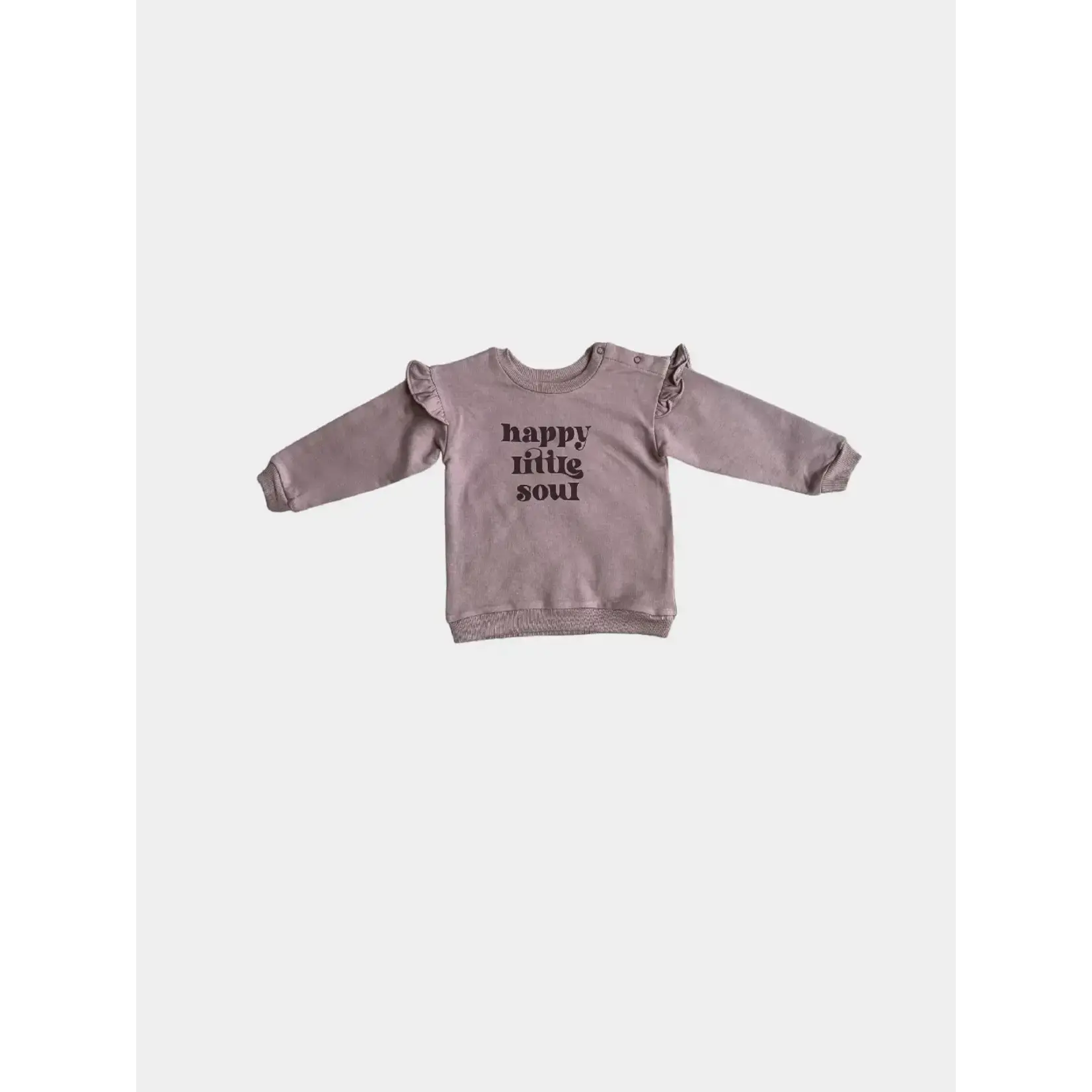 babysprouts clothing company Ruffle Sweatshirt in Happy Little Soul