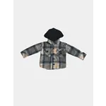babysprouts clothing company Hooded Shacket in Dark Gray