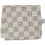 Mebie Baby Burp Cloth - Taupe Checkered
