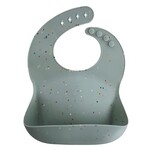 Mushie & Co Silicone Baby Bib, Cambridge Blue Confetti