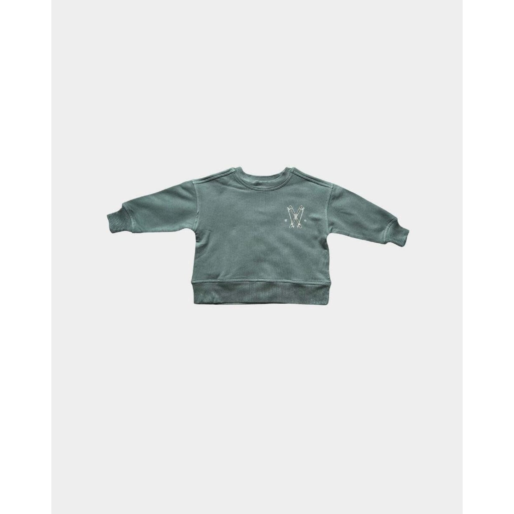babysprouts clothing company Boxy Sweatshirt in Ski Mountain Pine