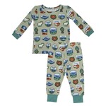 Angel Dear Bamboo Toddler Lounge Set - National Park Patches