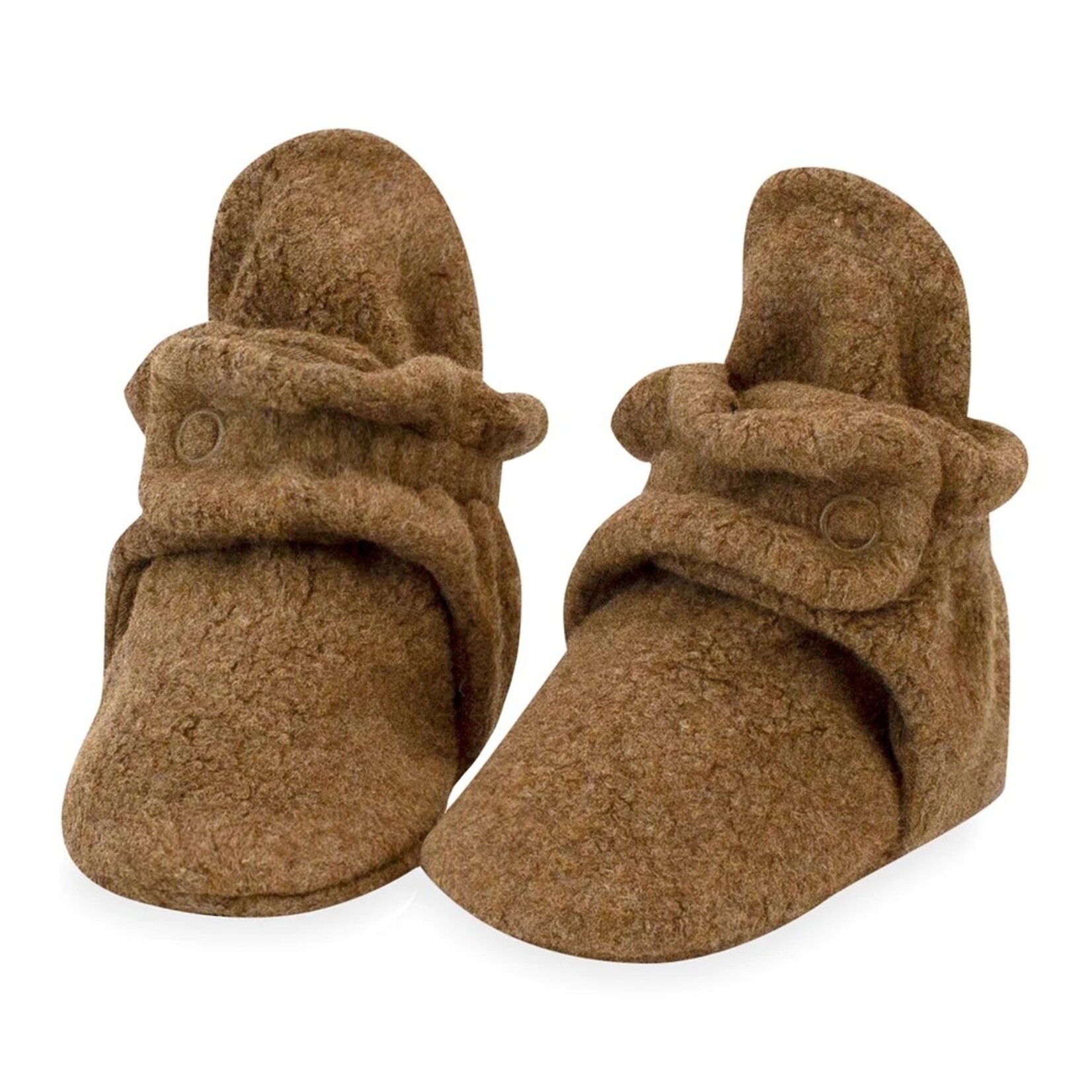 Zutano Cozie Fleece Bootie - Heather Mocha 6M