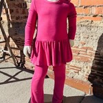 Angel Dear Peplum Top and Flare Pant Baby Set Chateau Rose